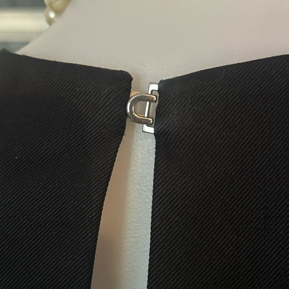 L'AGENCE Trapeze Black Backless A Line Dress Low Cut Keyhole - Picture 6 of 15